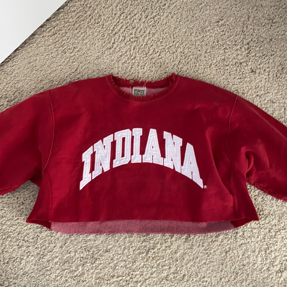 vintage indiana red cropped sweatshirt